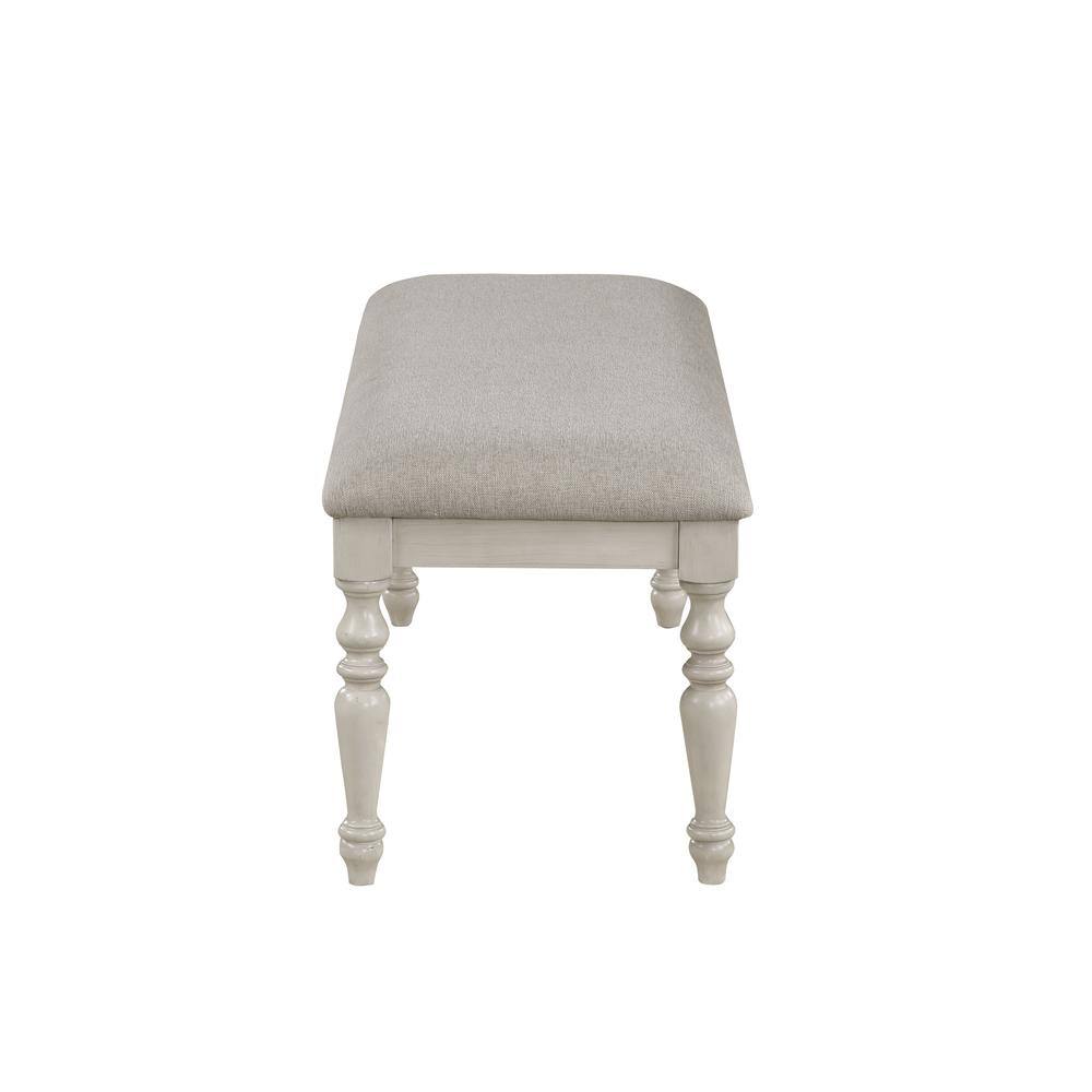Left. New Classic Furniture - Jennifer Bench - Beige.