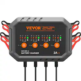 VEVOR - Smart Battery Charger, 8-Amp, LiFePO4 Lead-Acid (AGM / Gel / SLA) Car Battery Charger