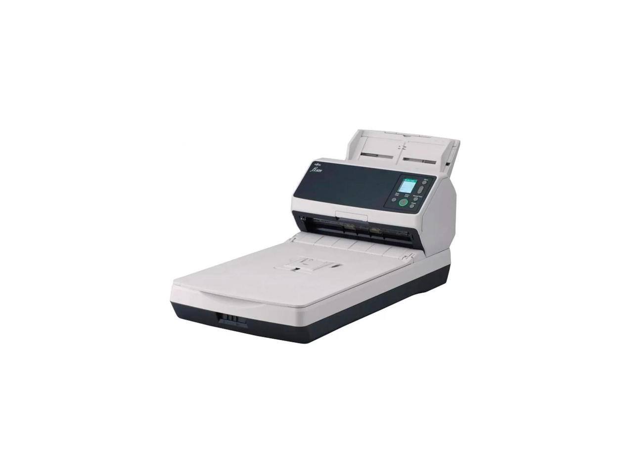 Alt View 9. Ricoh - RICOH fi-8270 PA03810-B555 USB 3.2/Ethernet Interface Flatbed High-Speed Color Duplex Document Scanner with Flatbed - Black and White.