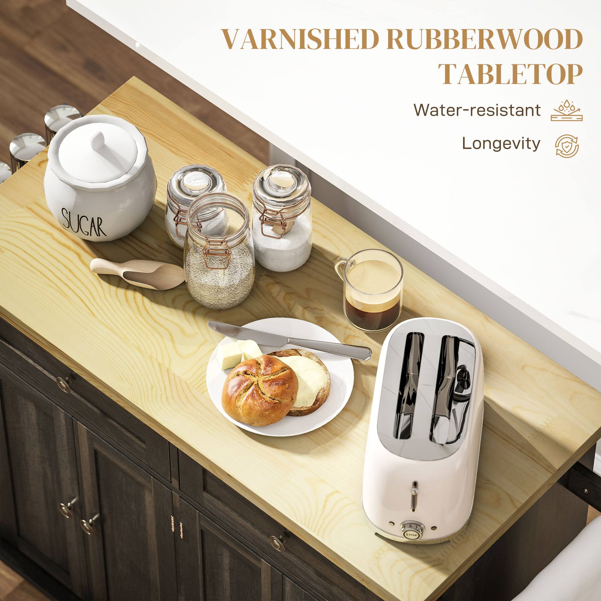 VARNISHED RUBBERWOOD TABLETOP Water-resistant Longevity SUCAR -