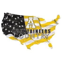 Fan Creations - Appalachian State Mountaineers USA Flag Cutout Sign - Multicolor
