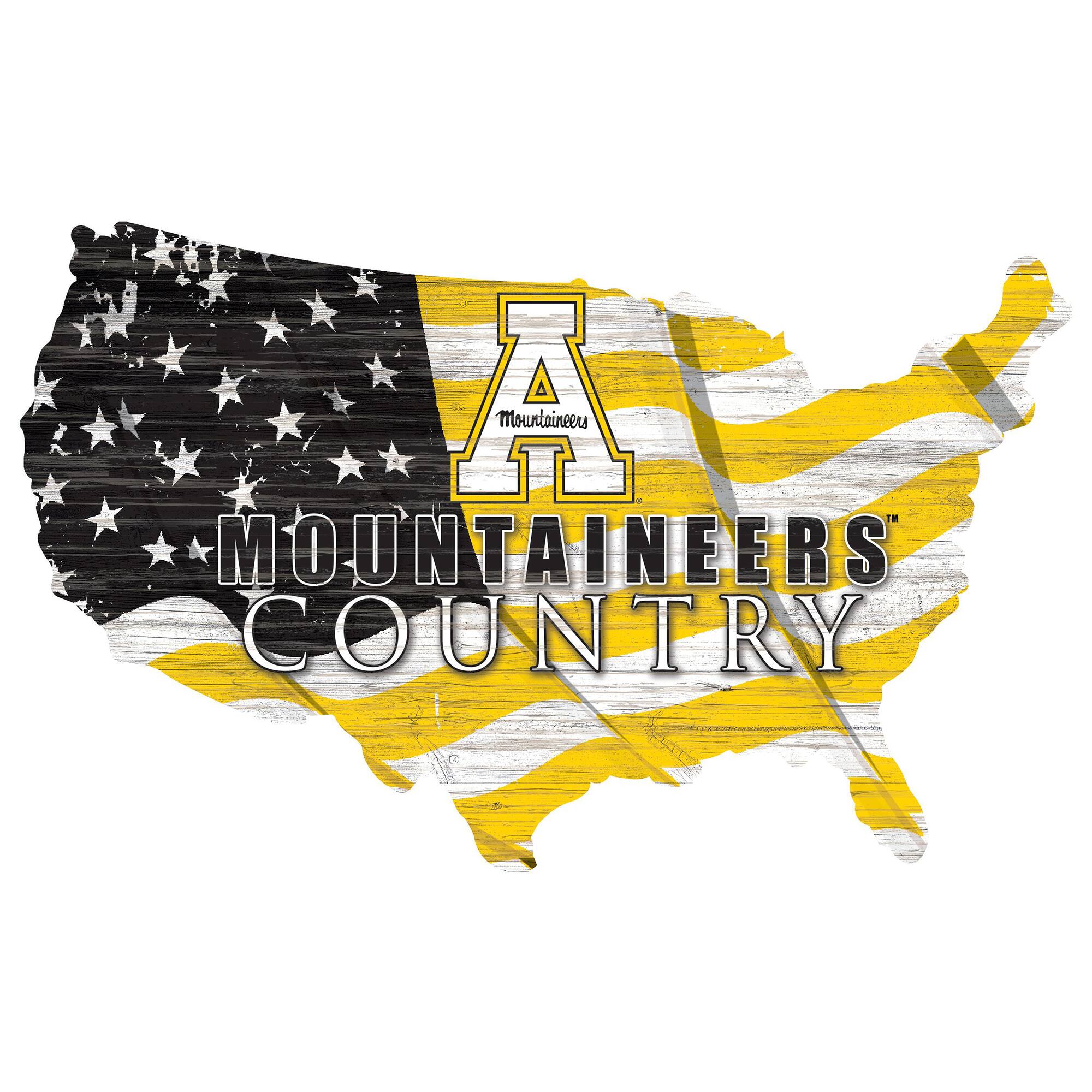 Appalachian State Mountaineers USA Flag Cutout Sign