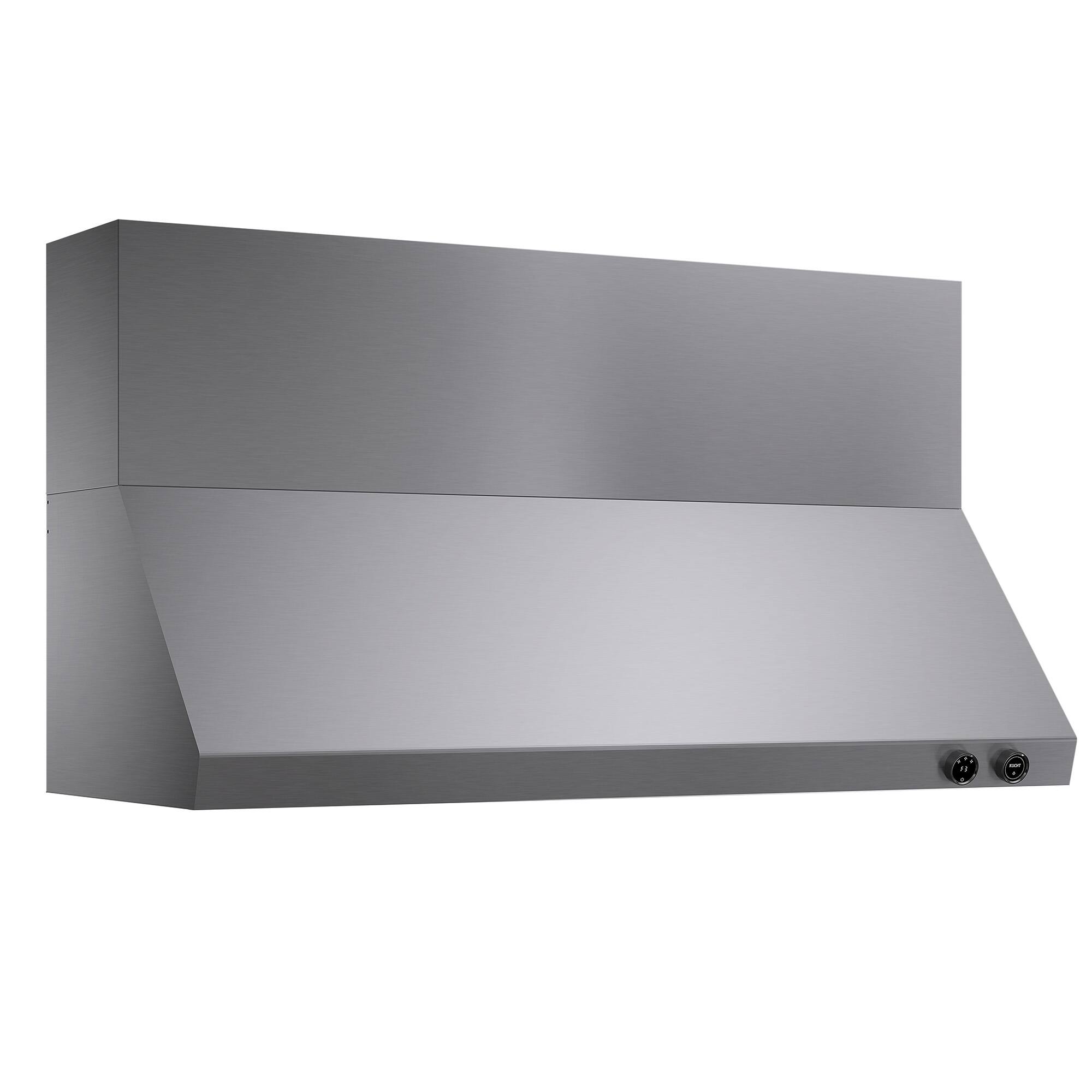 Alt View 9. Kucht - 60 in. 7.9 cu. ft. 10 Burners Dual Fuel Range for Propane Gas in Stainless Steel + Wall Mount Range Hood - Stainless Steel.