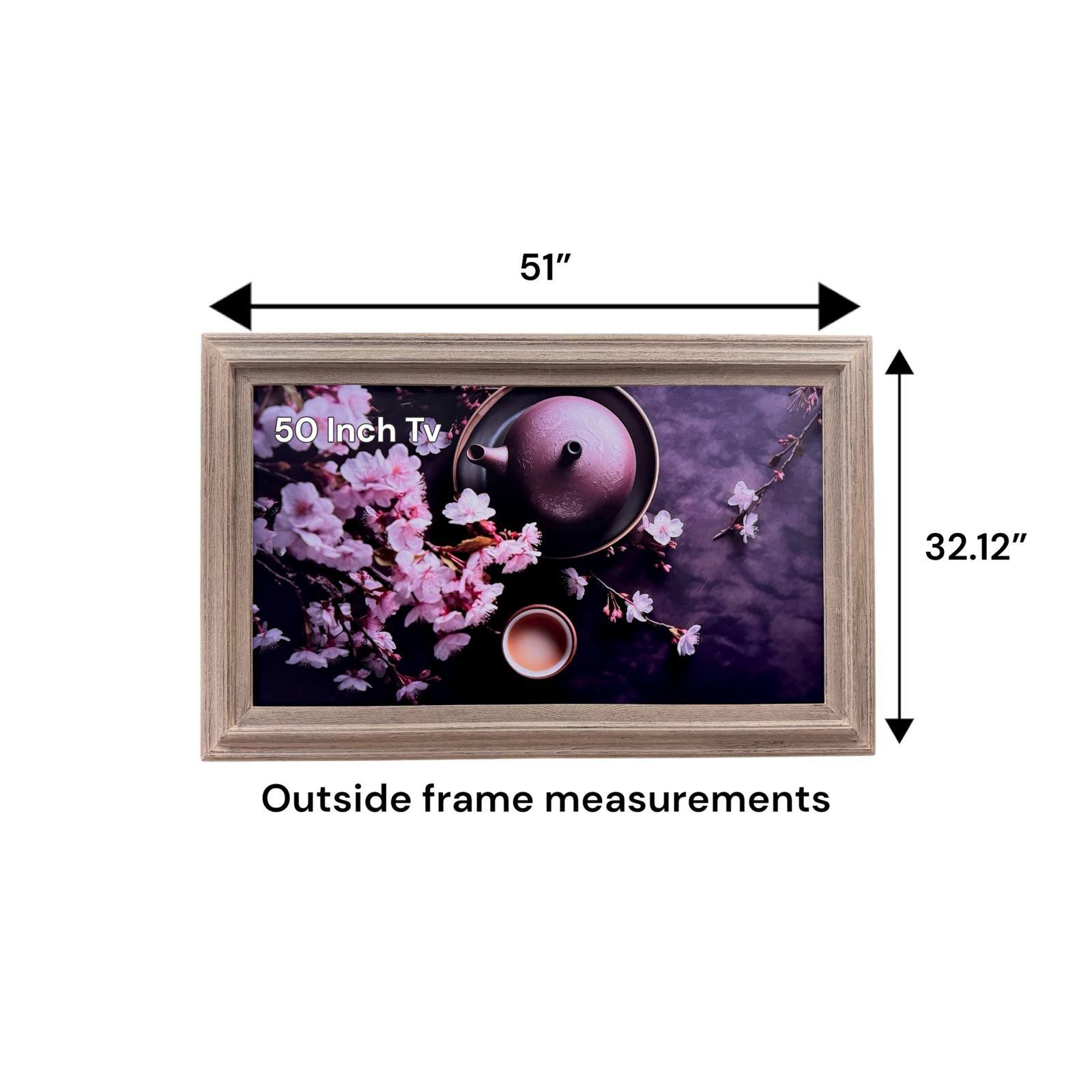 51" 50 Inch Tv 32.12" Outside frame measurements