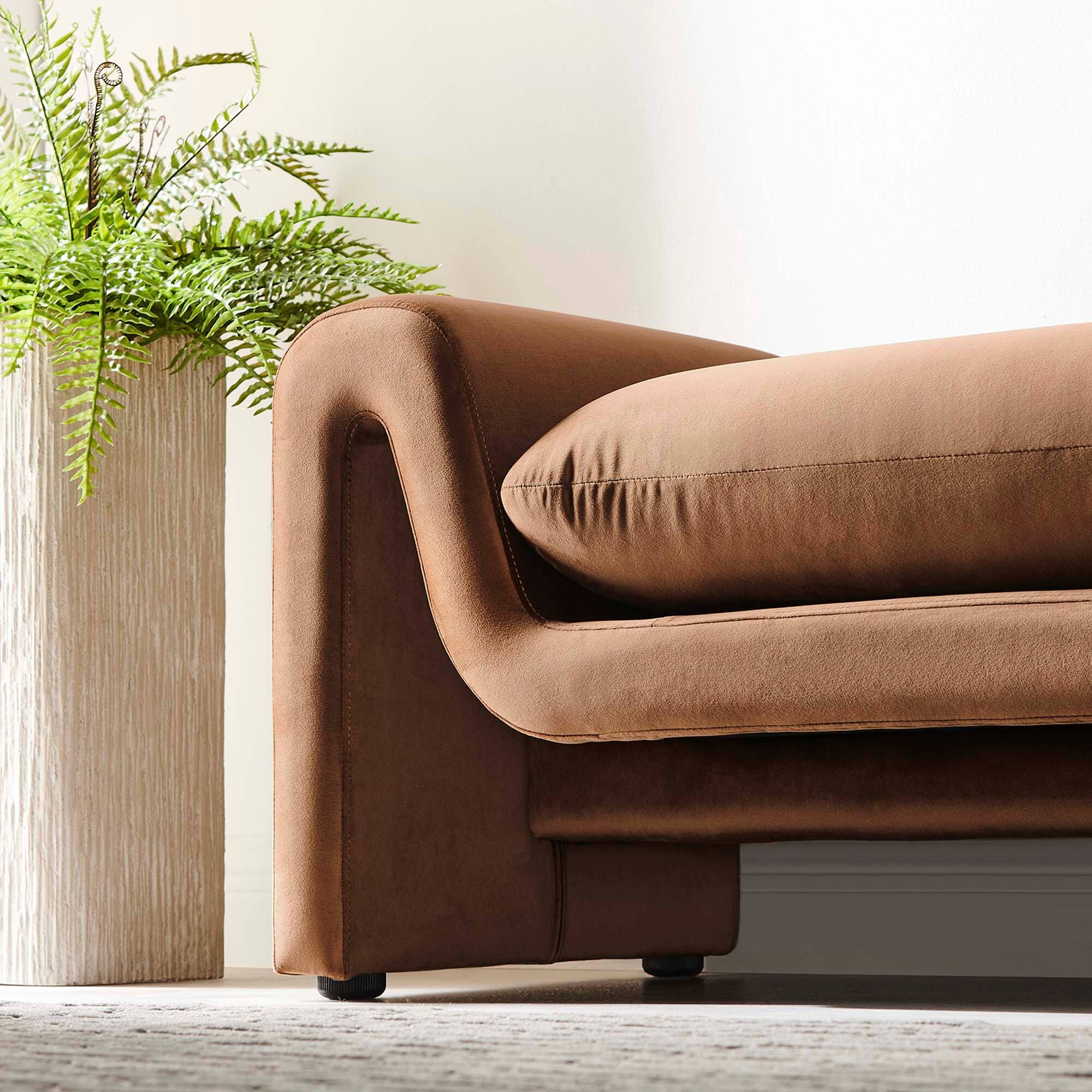 Alt View 4. Modway - Waverly Performance Velvet Bench by Modway - Brown.