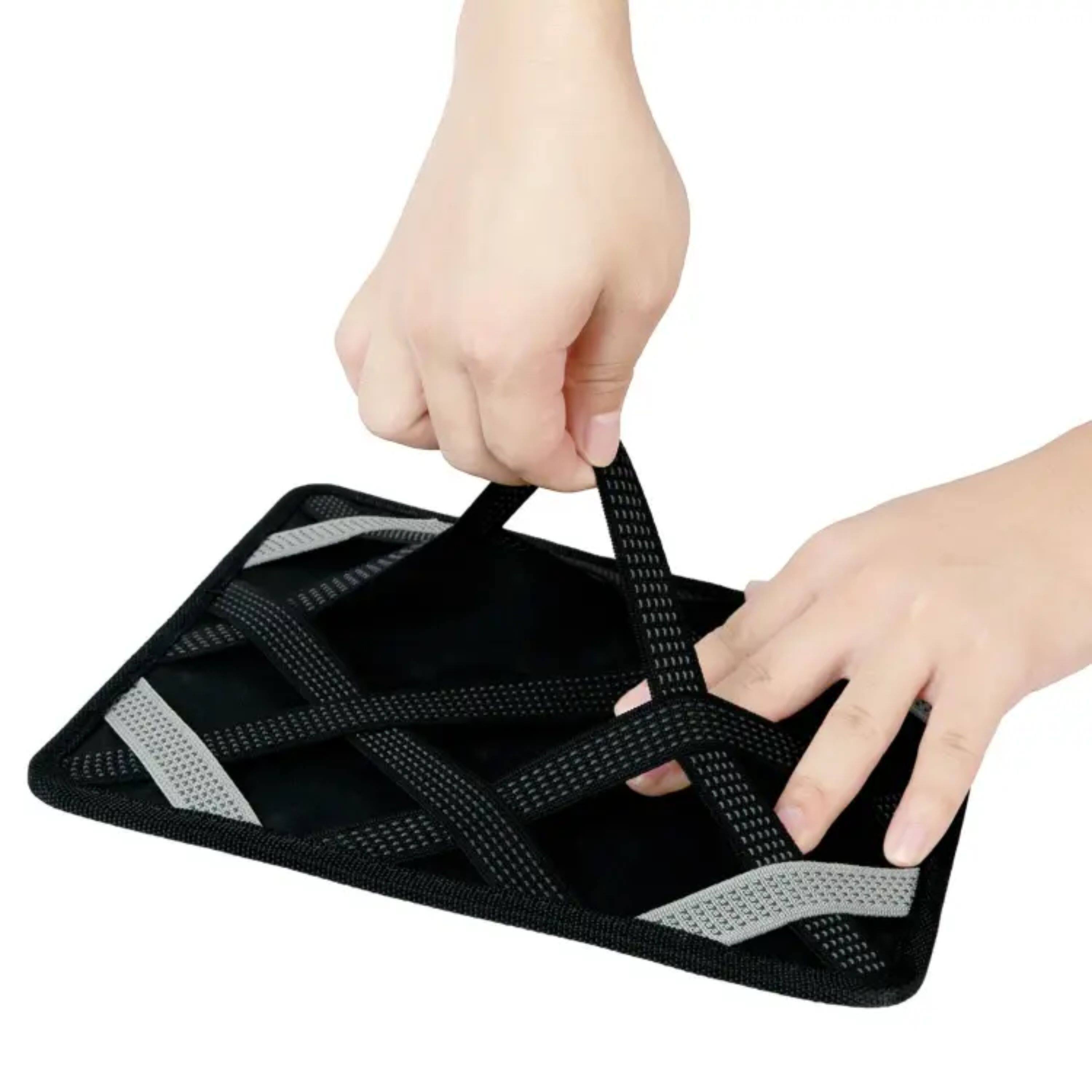 Back. Kitcheniva - Multicase Elastic Organizer Sleeve For Laptop Cables And Accessories - Black.