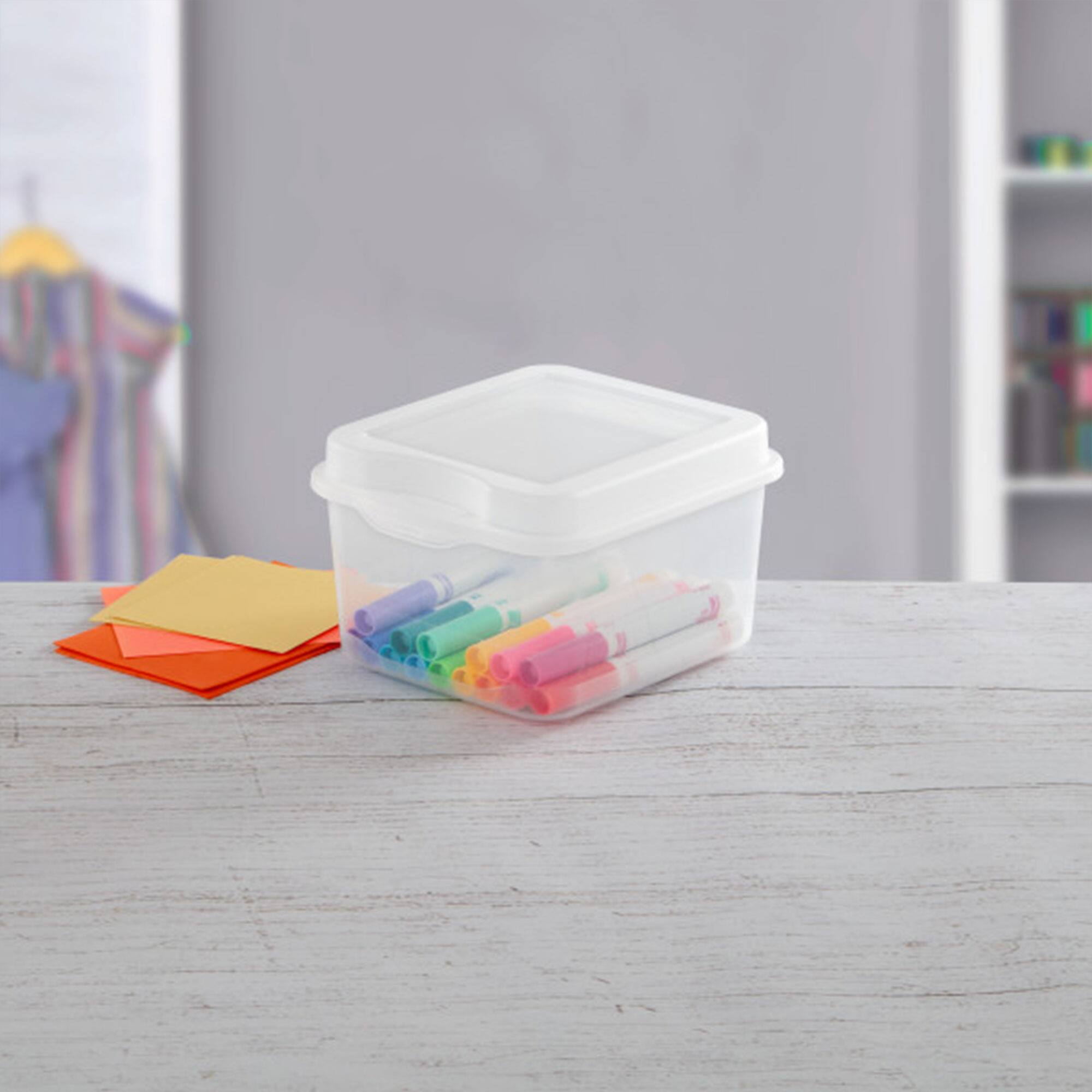 Alt View 2. Sterilite - Sterilite Clear Plastic Flip Top Latching Storage Box Container w/ Lid (36 Pack).