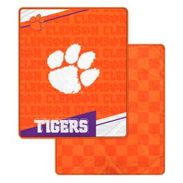 Pegasus - Clemson Tigers 60" x 70" Diagonal Ghost Checkered Double-Sided Blanket - Multicolor