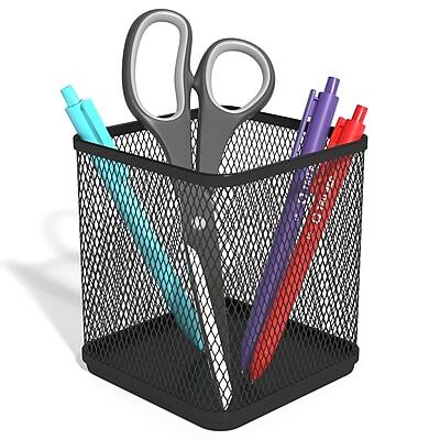 TRU RED - TRU RED™ Stackable Wire Mesh Pen Holder, (TR57575-CC) - Matte Black