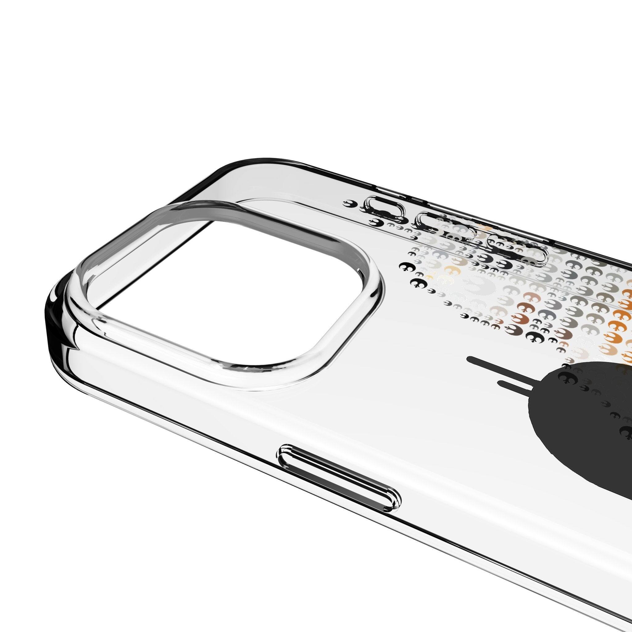 Left. Keyscaper - Star Wars: The Force Awakens Quadratic Clear Phone Case - Apple iPhone 15 Pro Max - BB-8.