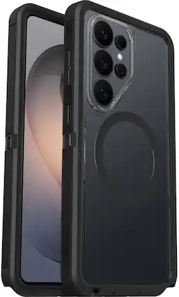 Front. OtterBox - OtterBox - Defender Series Pro XT Hard Shell for Galaxy S26 Ultra - Dark Side (Clear/Black).