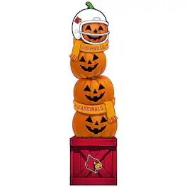 Fan Creations - Louisville Cardinals 31" Stacked Pumpkin Leaner - Multicolor