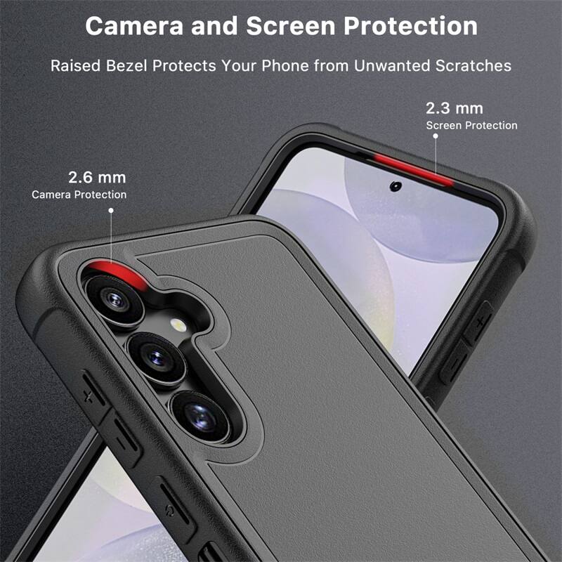 Camera and Screen Protection, Raised Bezel Protects Your Phone from Unwanted Scratches, 2.3 mm Screen Protection, 2.6 mm Camera Protection