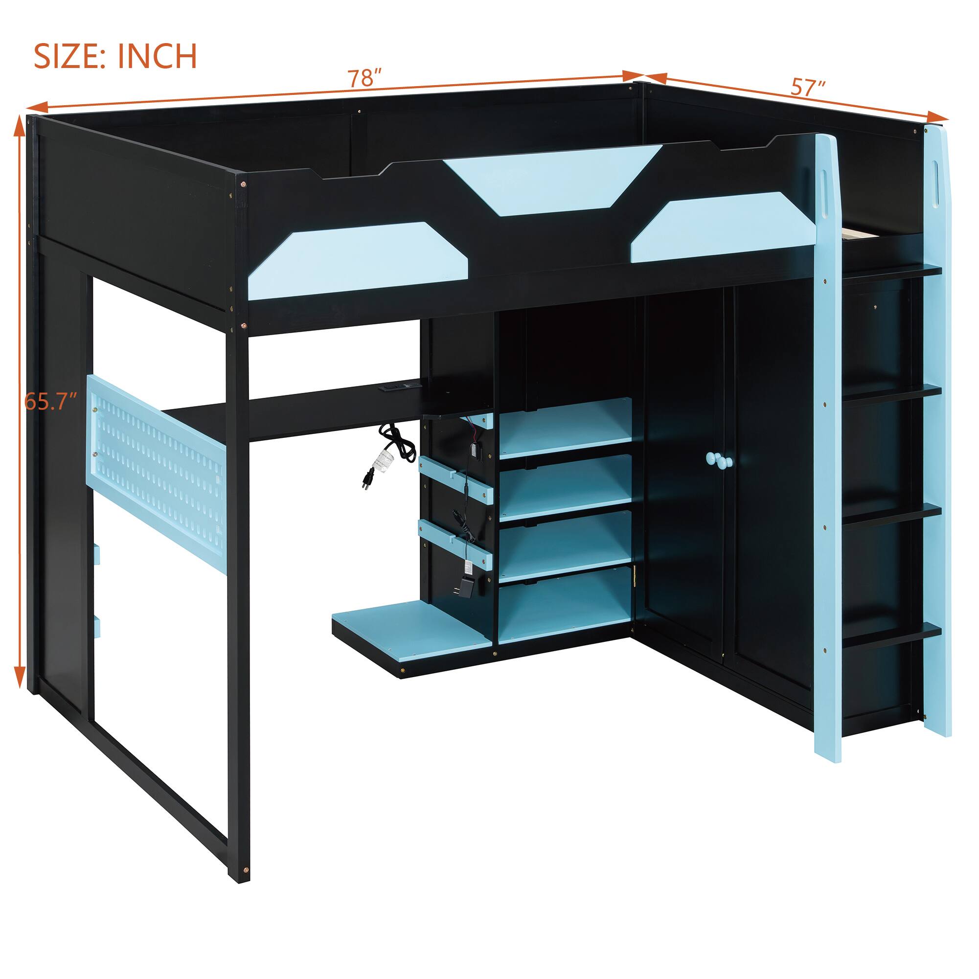 SIZE: INCH  
78" 57" 65.7"