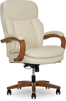 La-Z-Boy - Colston Ergonomic Vegan Leather Swivel Executive Chair, (60120-CRM) - Cream