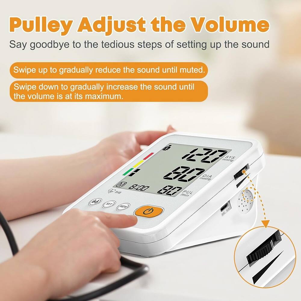 Pulley Adjust the Volume  
Say goodbye to the tedious steps of setting up the sound  

Swipe up to gradually reduce the sound until muted.  
Swipe down to gradually increase the sound until the volume is at its maximum.
