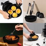 Uber Appliance - Reusable Silicone Liner Kit for Air Fryers - Black