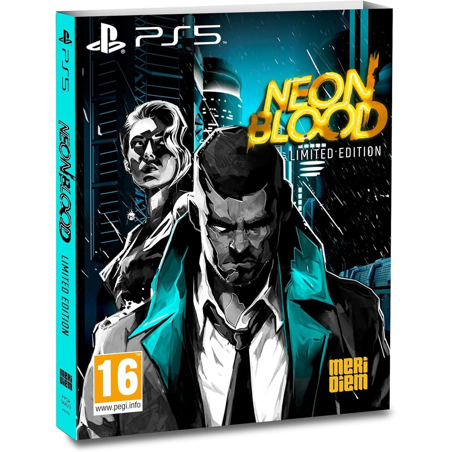 PS5 PSS NEON BLOOD LIMITED EDITION NEONBLOOD LIMITED EDITION TM meRi MeRi Diem PA 16 www.pegi.info - T (Teen 13+)