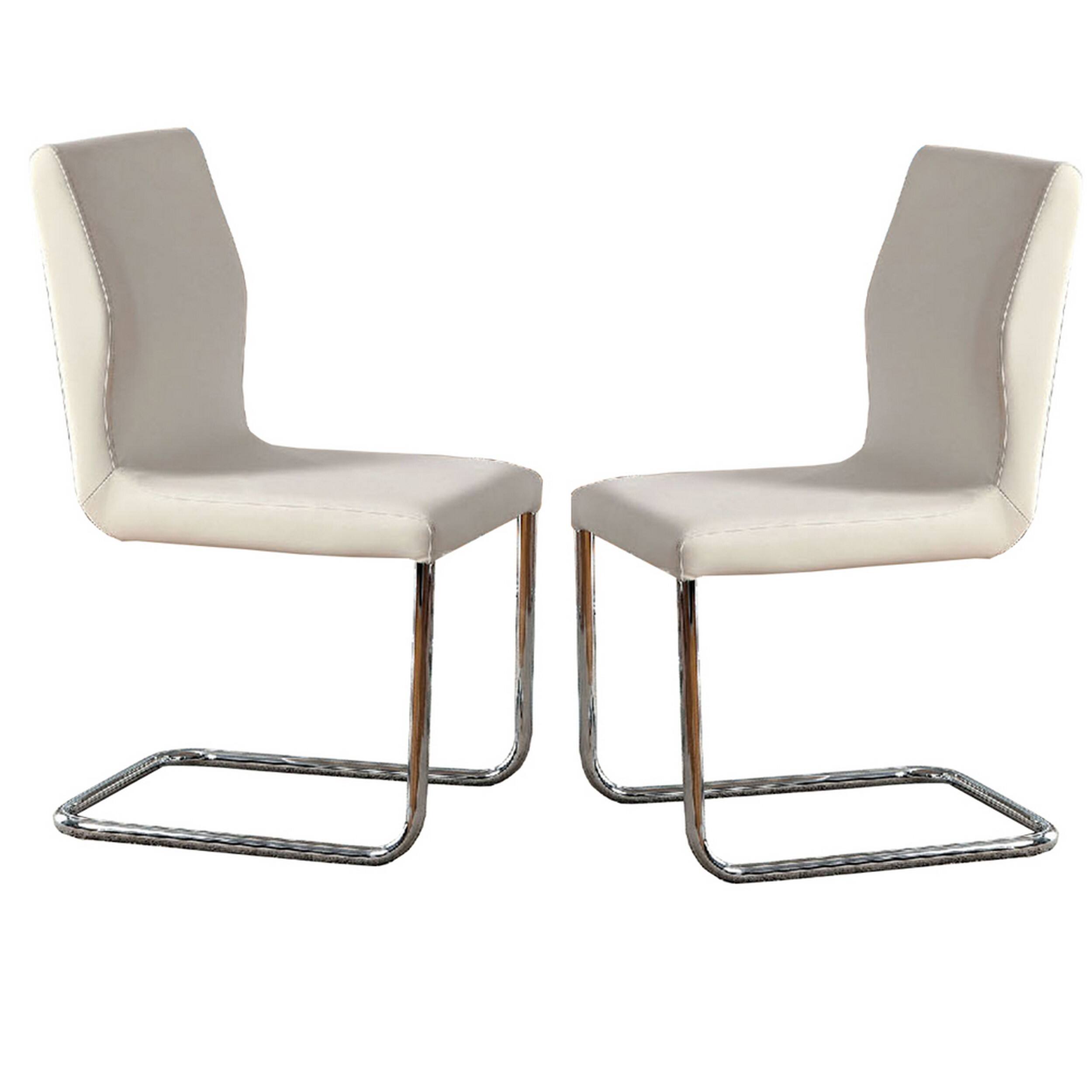 Manhattan Lane - Lodia I Contemporary Side Chair, Set of 2 - White