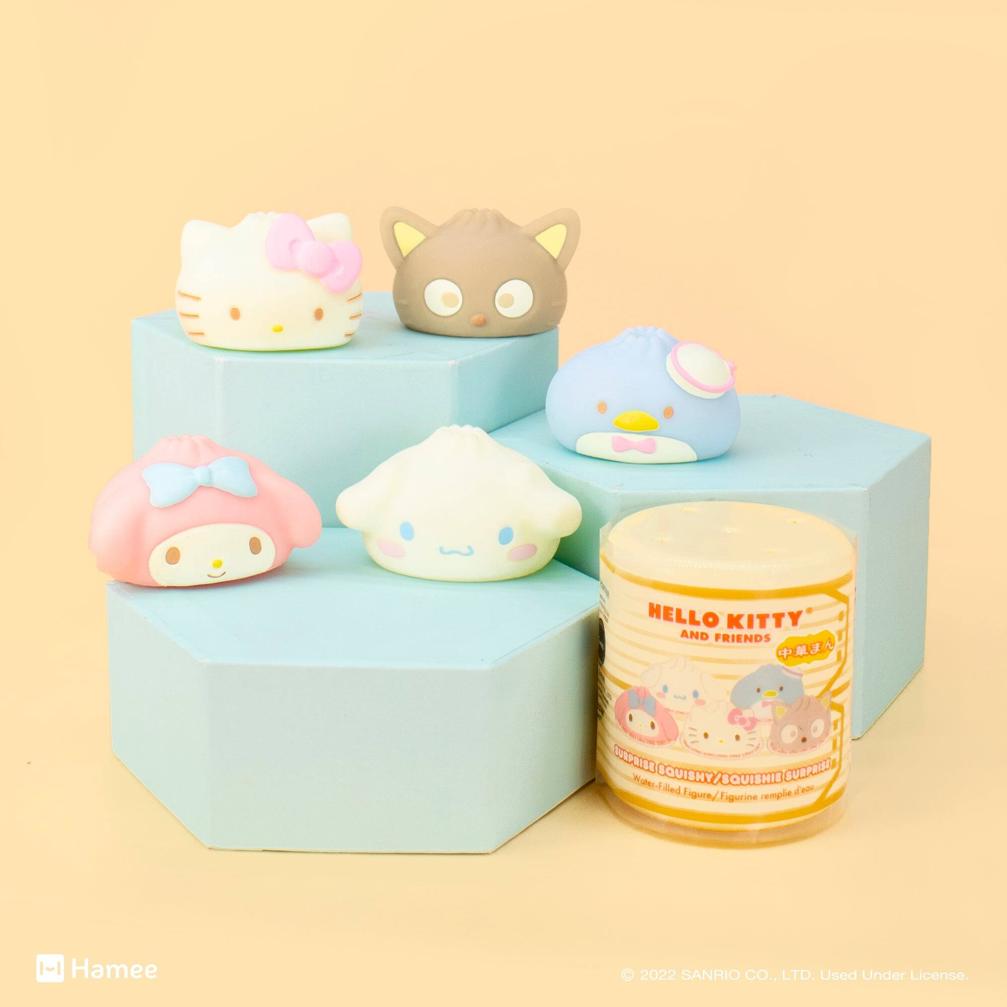 HELLO KITTY AND FRIENDS  
SURPRISE SQUISHY/SQUISHIE SURPRISE  
Water-Filled Figurine/ Figurine remplie d'eau  
© 2022 SANRIO CO., LTD. Used Under License.
