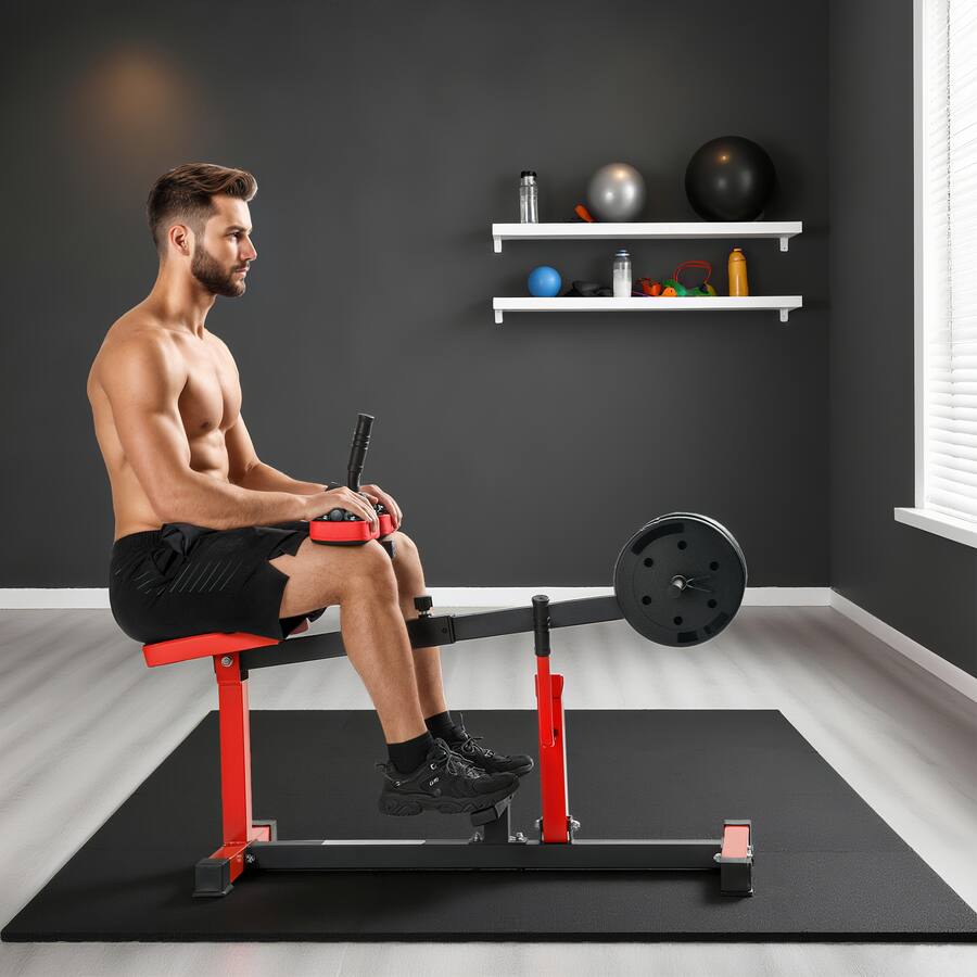 Soozier Seated Calf Raise Machine, Adjustable Calf Machine Leg Machine ...
