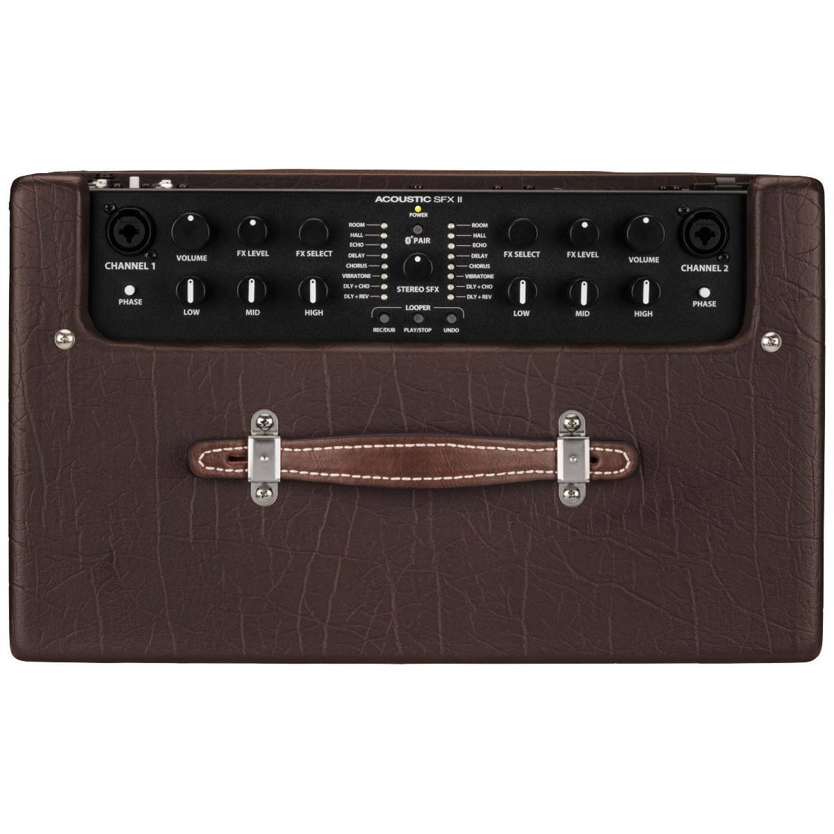 ACOUSTIC BFX II

CHANNEL 1
- PHASE
- VOLUME
- FX LEVEL
- FX SELECT
- ROOM
- REVERB
- DELAY
- CHORUS
- VIBRATO
- DRY/WET
- STEREO
- LOW
- MID
- HIGH

CHANNEL 2
- PHASE
- VOLUME
- FX LEVEL
- FX SELECT
- ROOM
- REVERB
- DELAY
- CHORUS
- VIBRATO
- DRY/WET
- STEREO
- LOW
- MID
- HIGH

- REC/STOP
- PLAY
- UNDO