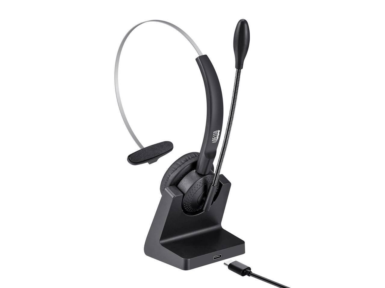 Alt View 8. Adesso - Adesso Xtream P300 - Mono Headset - Wired/Wireless Bluetooth - Over-Head - Blue.
