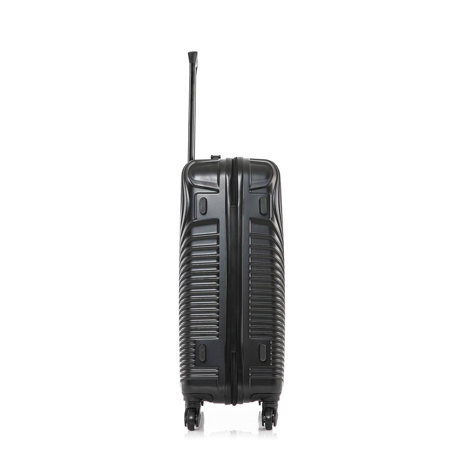 Alt View 3. DUKAP - Inception Lightweight Hardside Spinner Luggage 24" - BLACK.