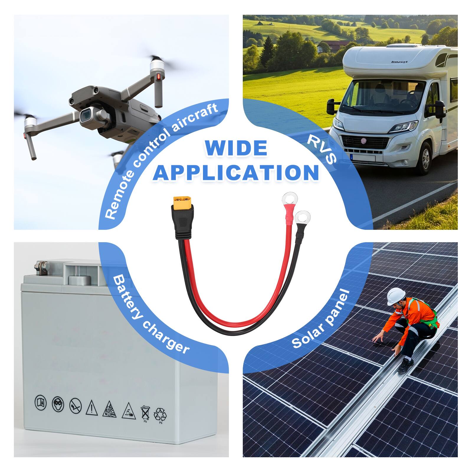 CNed aircraft control WIDE RVS APPLICATION Remote NO Battery panel charger Solar