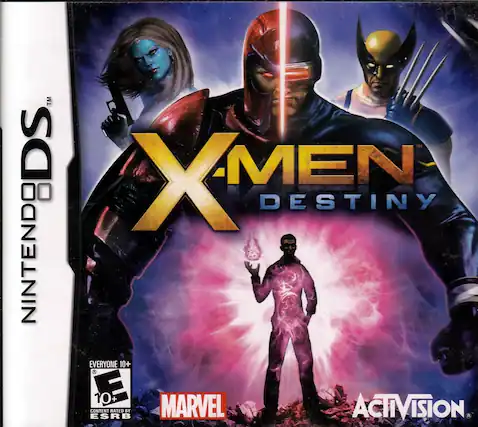 NINTENDO DS™
X-MEN DESTINY
EVERYONE 10+
E 10+
CONTENT RATED BY ESRB
MARVEL
ACTIVISION - E10+ (Everyone 10+)