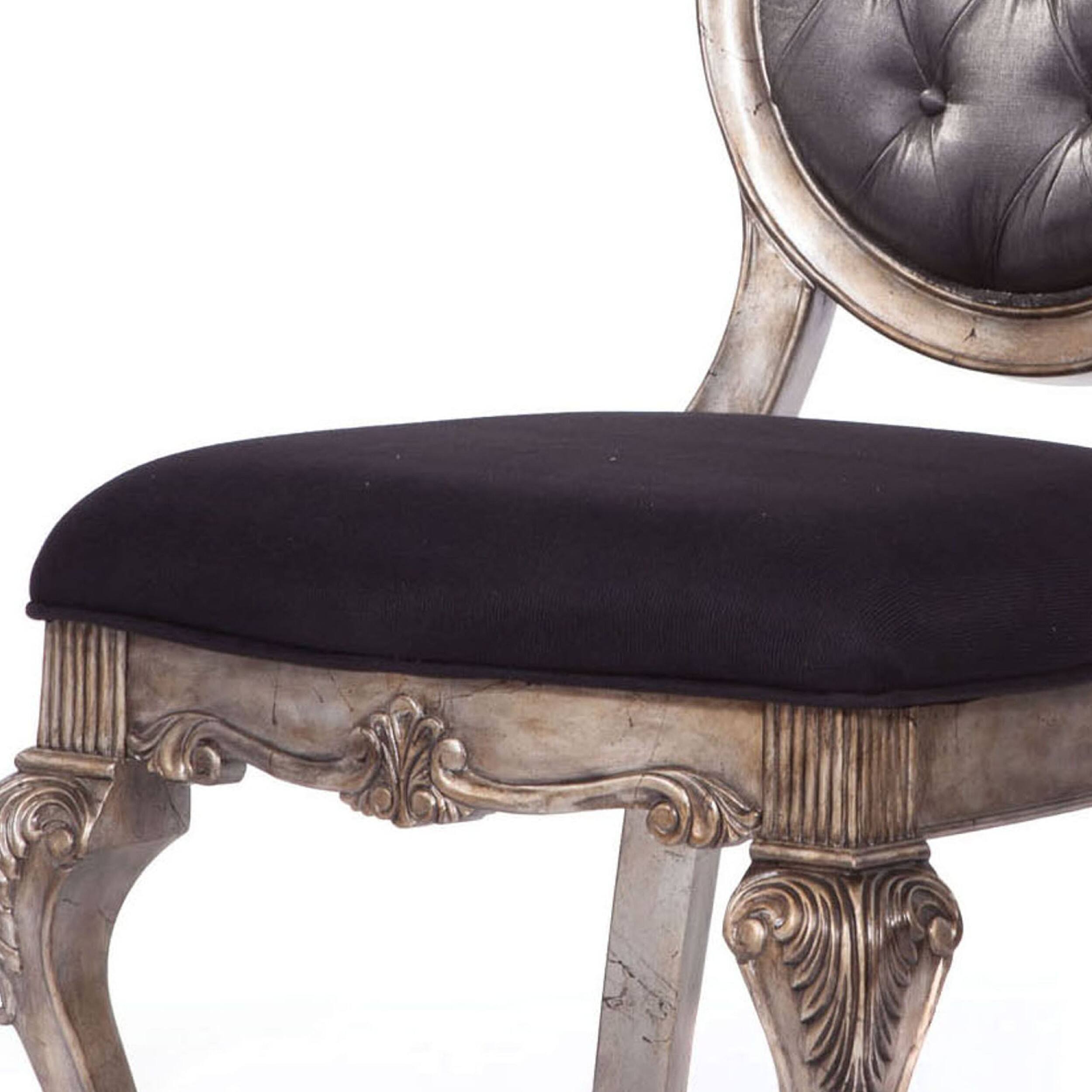 Alt View 2. Manhattan Lane - 28 Inch Wide Wood Dining Chair, Set of Two - Gray and Silver.