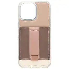Walli Cases - Phone Case with Wallet and Finger Strap for iPhone 15 Pro Max - Mocha Mae