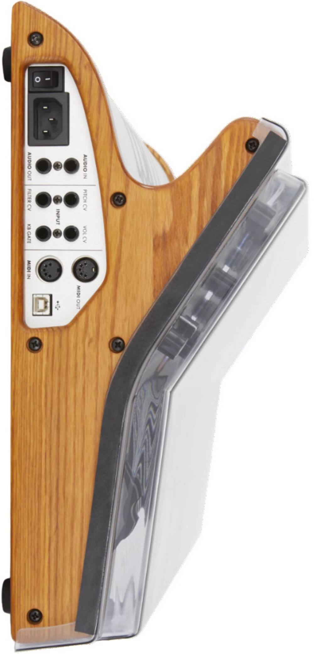 - AUDIO OUT FILTER
- GATE INPUT
- AUDIO IN
- PITCH CV
- VOL CV
- MIDI IN
- MIDI OUT
- AUDIO OUT