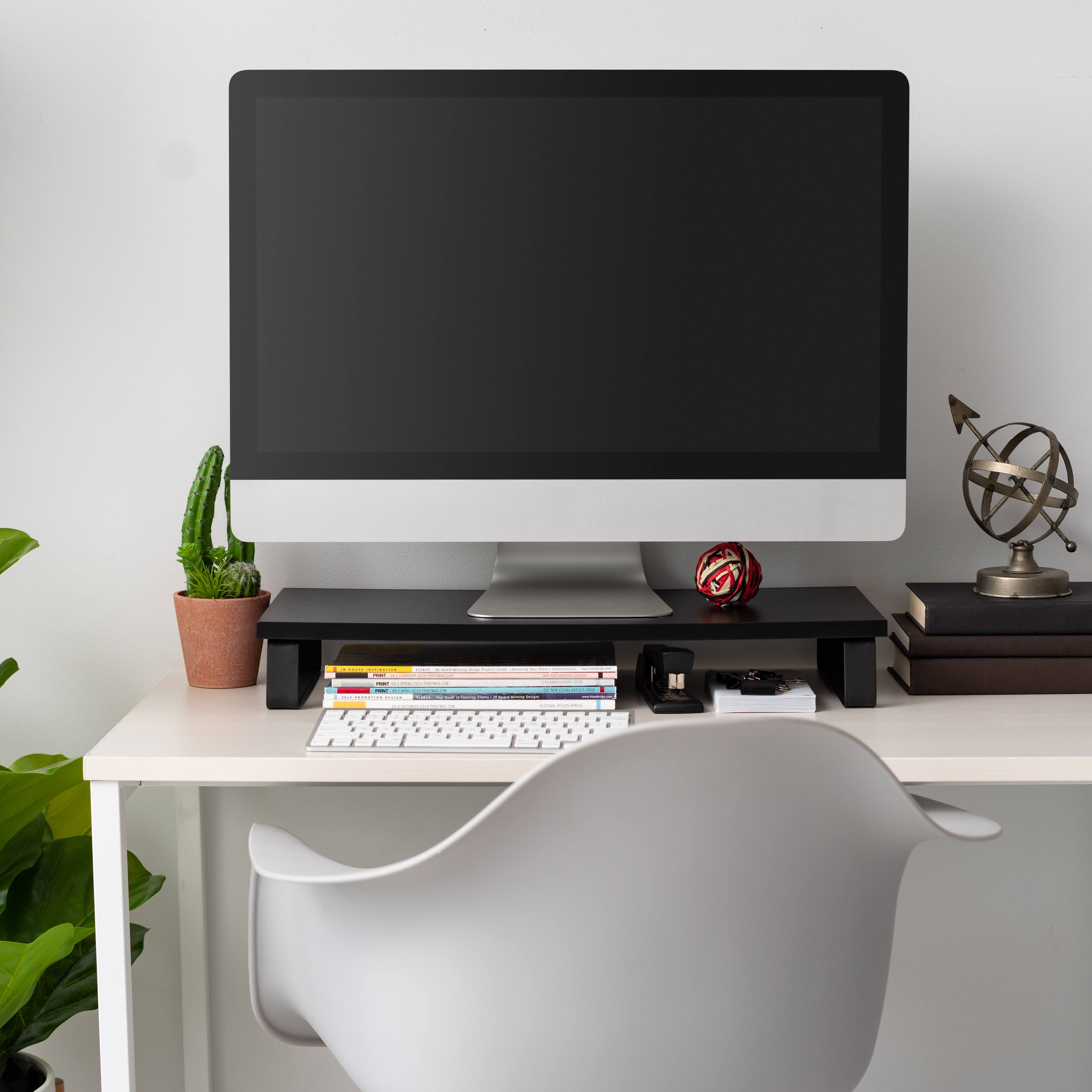 IRIS USA Computer Monitor Stand for Desk Black - Best Buy