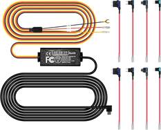 a. AGE Ba 2.4V 12 oV 11.6V 244V 24 DF 23 aV RoHS CE 1 Woltage Protection Partmater Dash Cam Hardware Kit PS Model NO: VOs FC Input: DC12-24V E Output: DC5.0V 3.0A Made in China