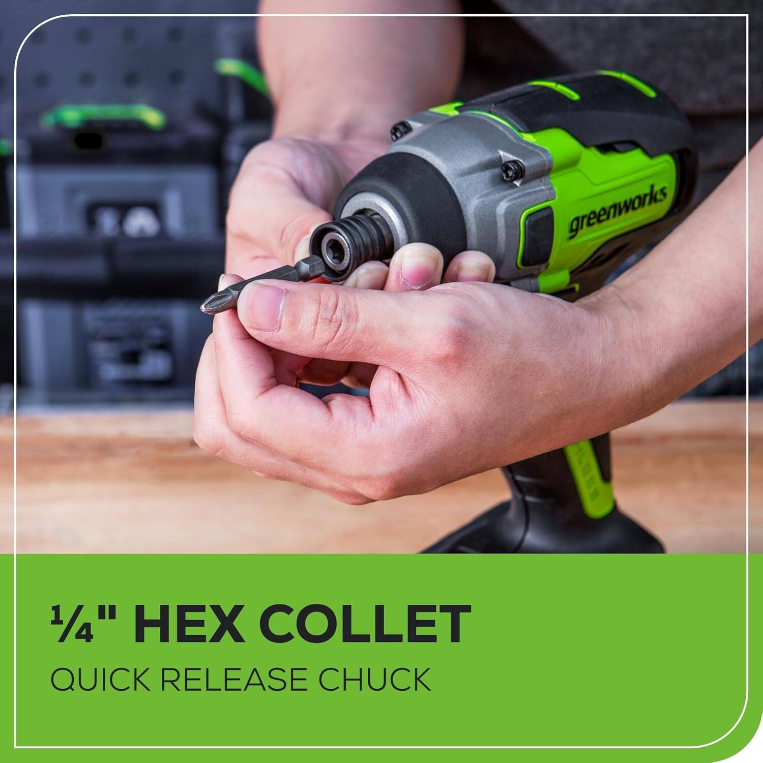 1/4" HEX COLLET  
QUICK RELEASE CHUCK