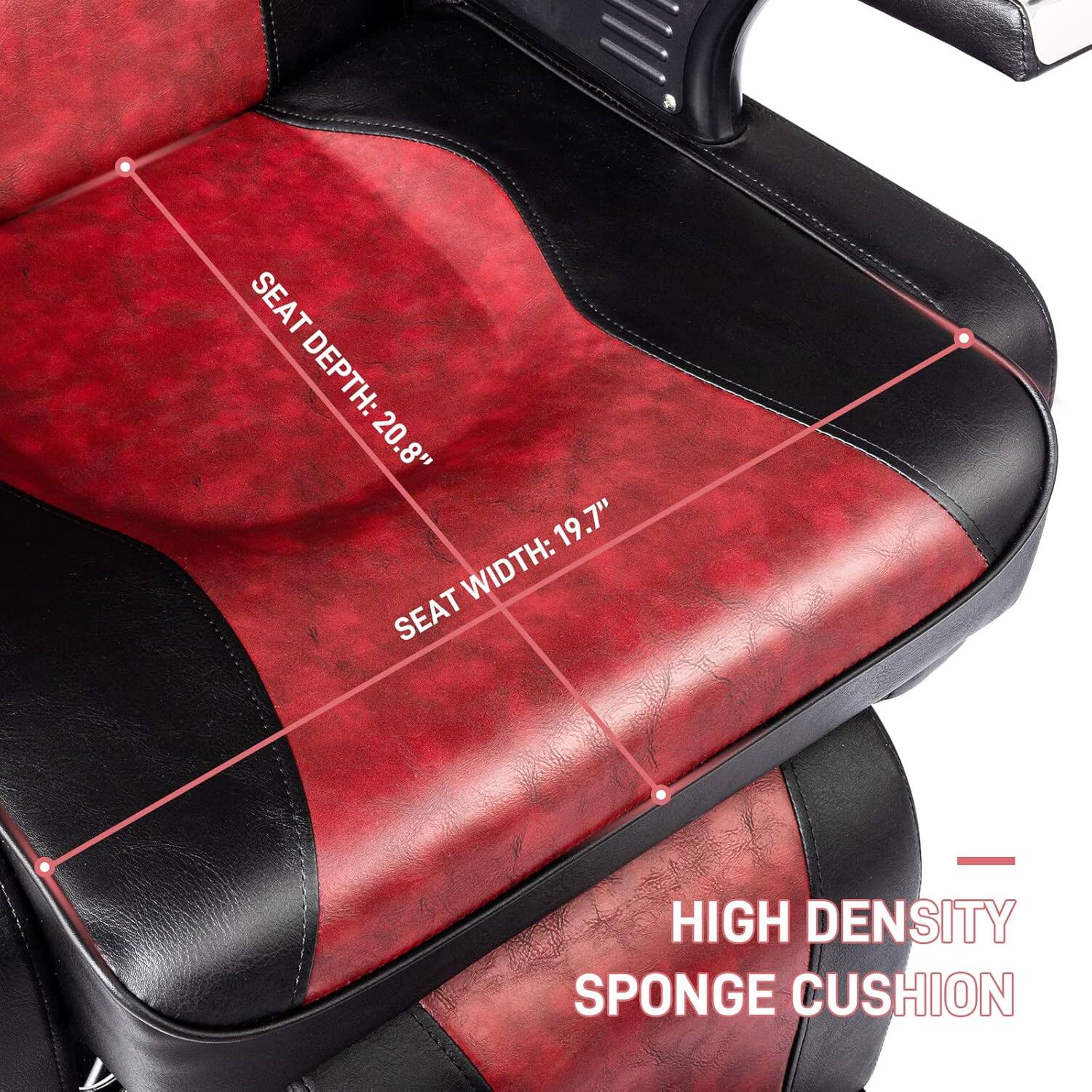 SEAT DEPTH: 20.8"  
SEAT WIDTH: 19.7"  
HIGH DENSITY SPONGE CUSHION
