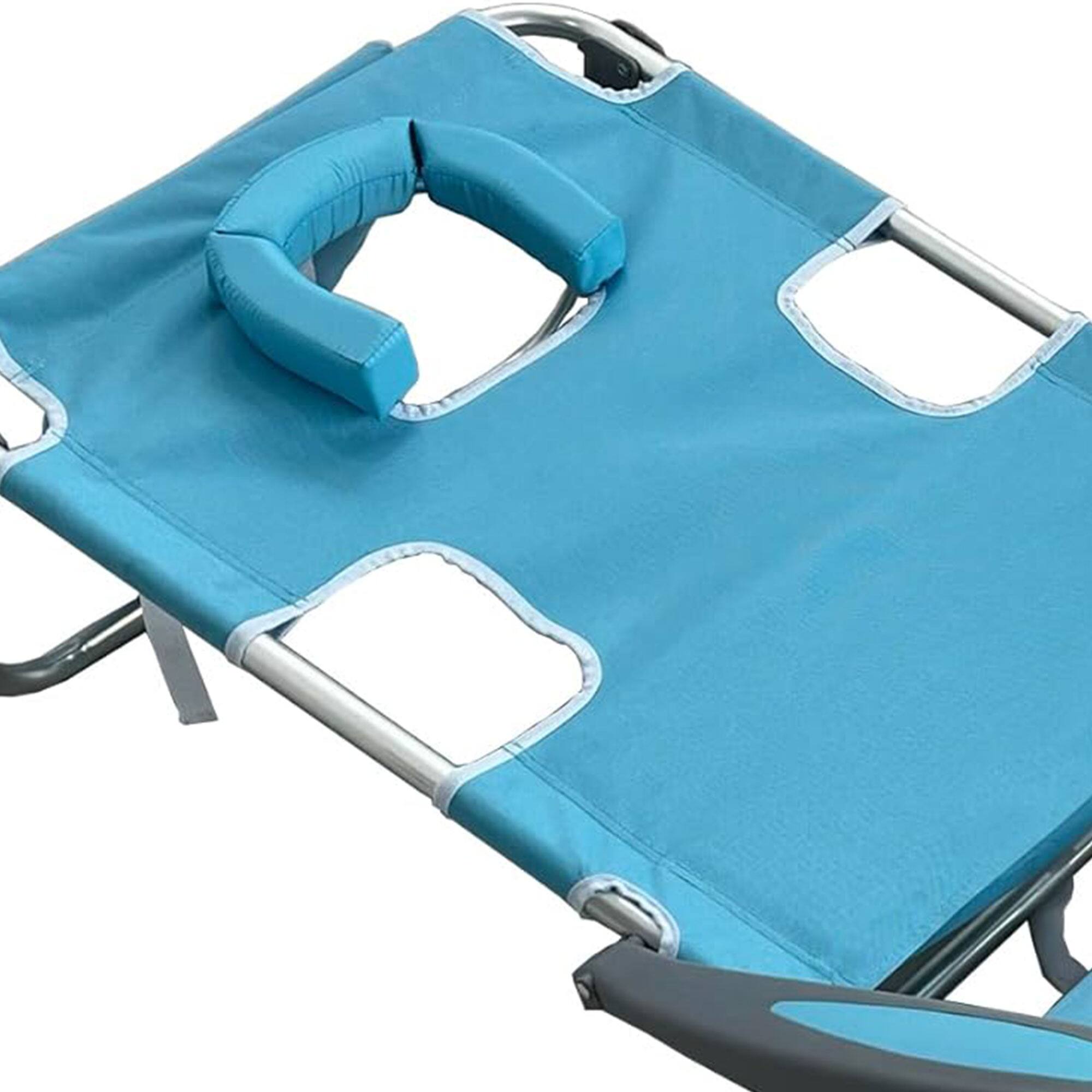 Alt View 8. Deltess - Deltess Ostrich Deluxe On Your Back Aluminum Chair with Cooler Bag, Light Blue - Light Blue.