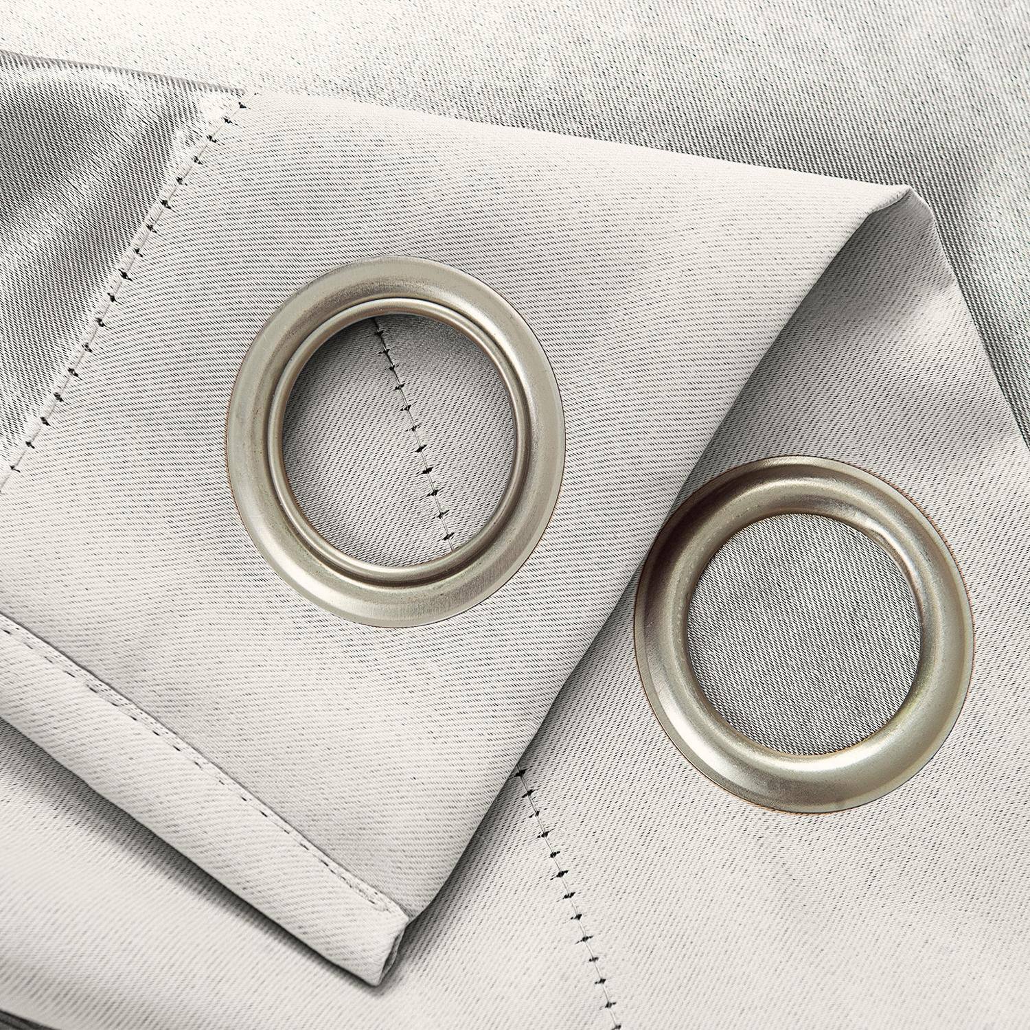 Angle. RT Designers Collection - RT Designers Collection Anchorage Blackout Grommet Curtain Panel 54" x 84" White - White.