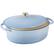 Front. Best Choice Products - Best Choice Products Oval 7.5 Quart Cast-Iron Dutch Oven, Heavy-Duty w/ Enamel, Side Handles - Cornflower Blue - Cornflower Blue.