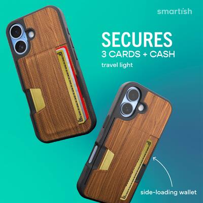 Wallet Slayer Vol. 2 - Card Case for iPhone 17 by Smartish - Walnut Woods Wallet Slayer Vol. 2 - Card Case for iPhone 17 by Smartish - Walnut Woods