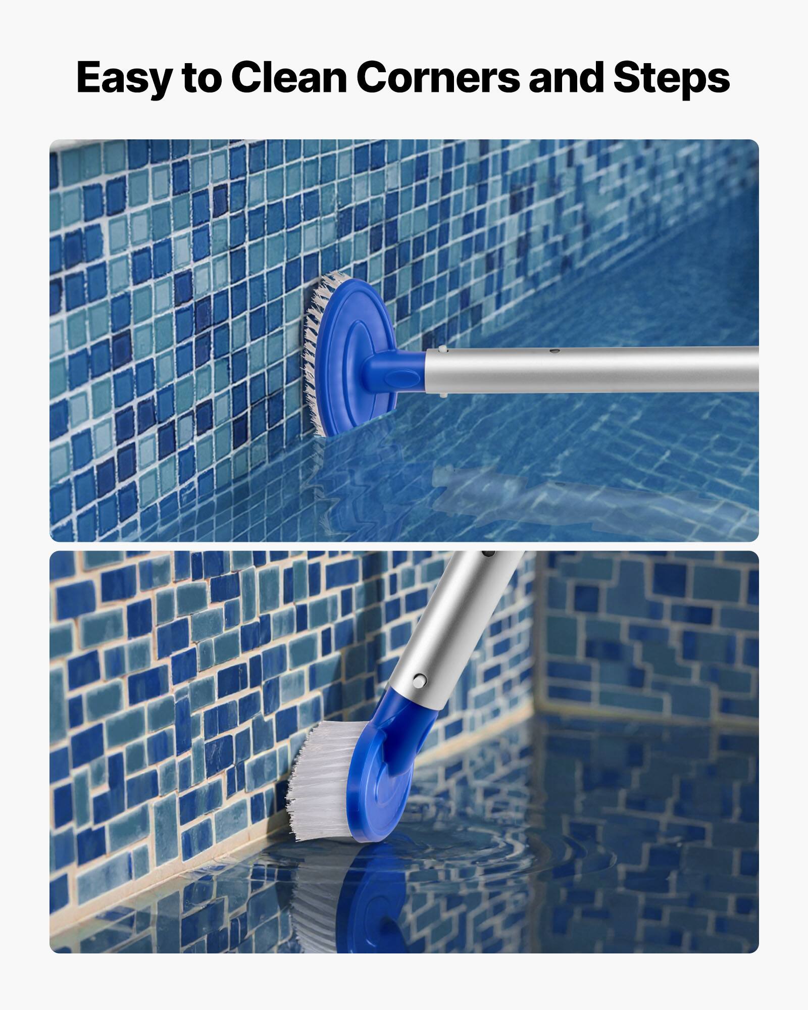 Easy to Clean Corners and Steps