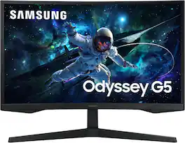 Samsung - Odyssey G5 27" QHD 165Hz 1ms GTG Curved VA LED FreeSync Gaming Monitor (LS27CG550ENXZA) – Black