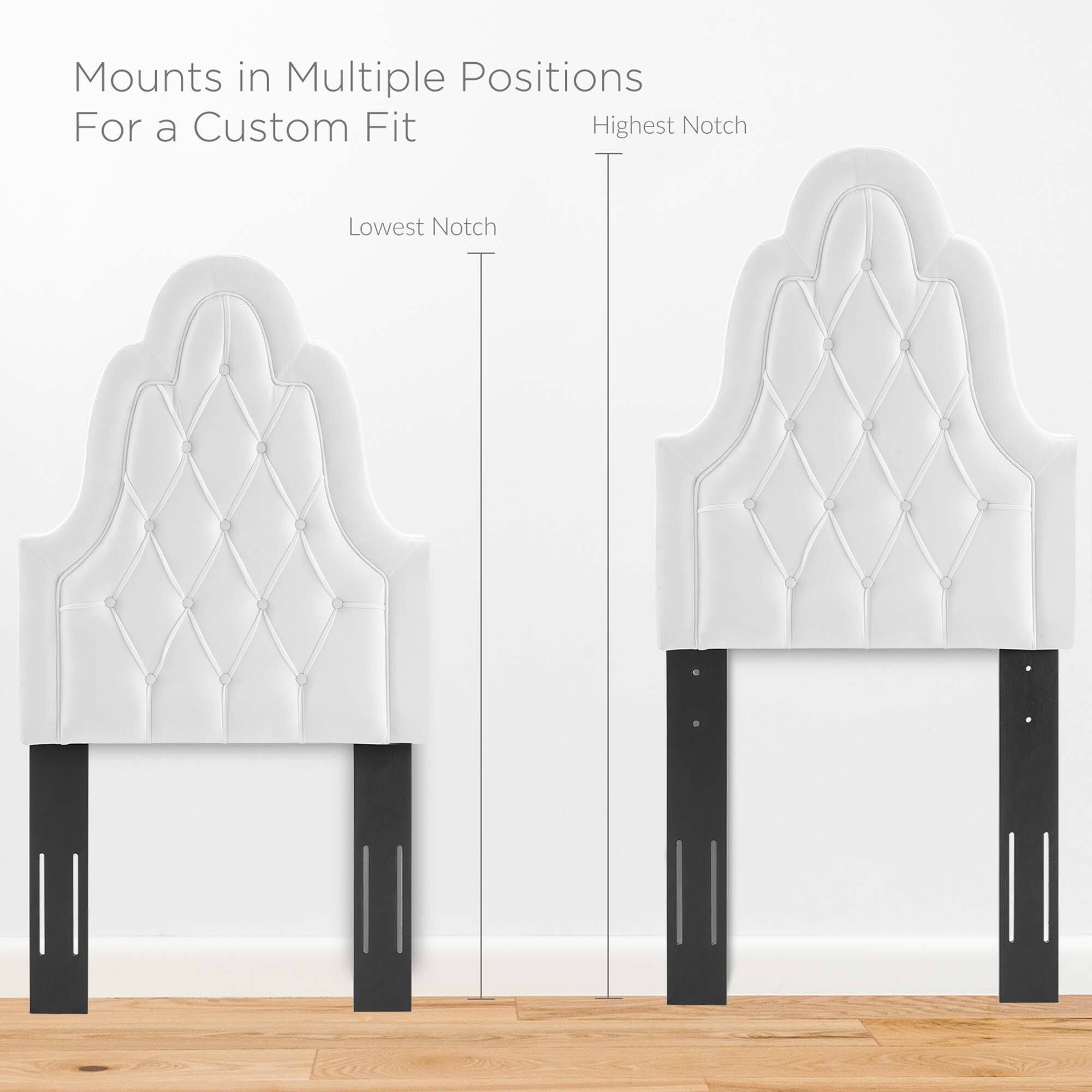 Mounts in Multiple Positions  
For a Custom Fit  

Lowest Notch  
Highest Notch