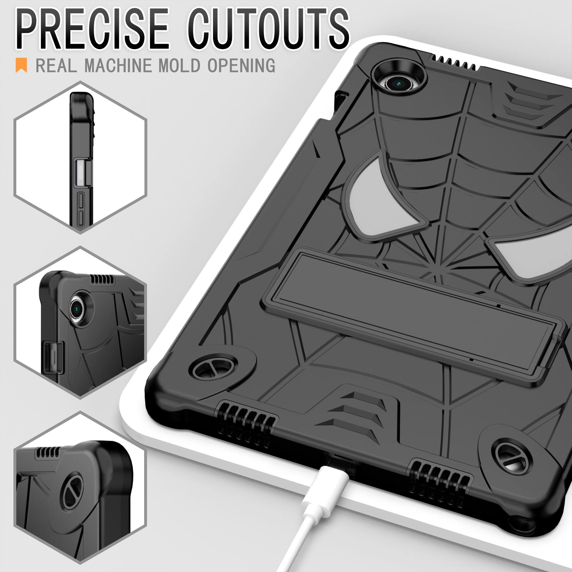 PRECISE CUTOUTS  
REAL MACHINE MOLD OPENING