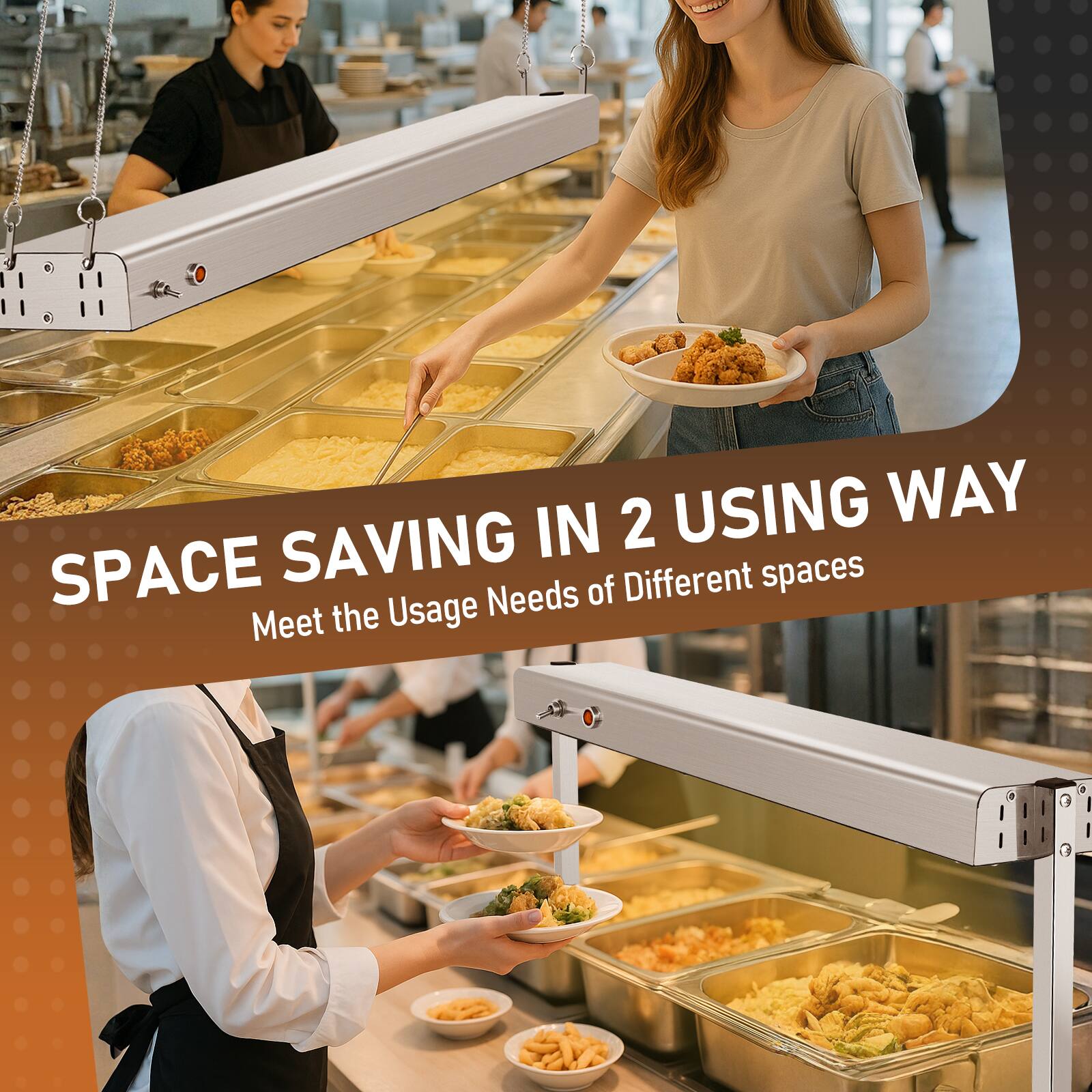 SPACE SAVING IN 2 USING WAY  
Meet the Usage Needs of Different spaces
