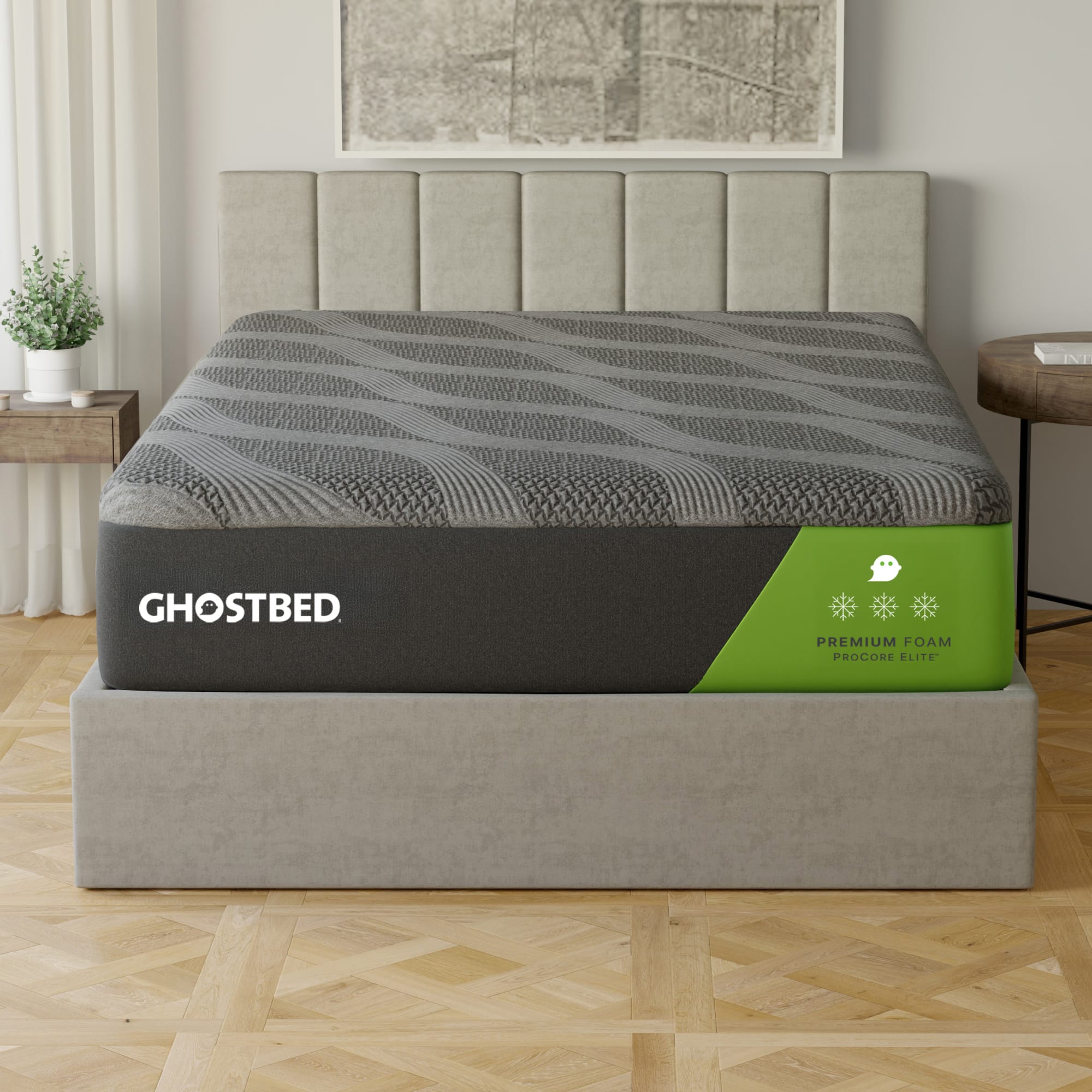 GhostBed - Premium 14" Foam Mattress - Gray