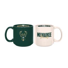Logo Brands - Milwaukee Bucks 2-Pack 15oz. Stackable Mug Set - Multicolor