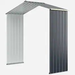 Mondawe - Outdoor Storage Shed Extension Kit for 7 ft Shed Width - Gray