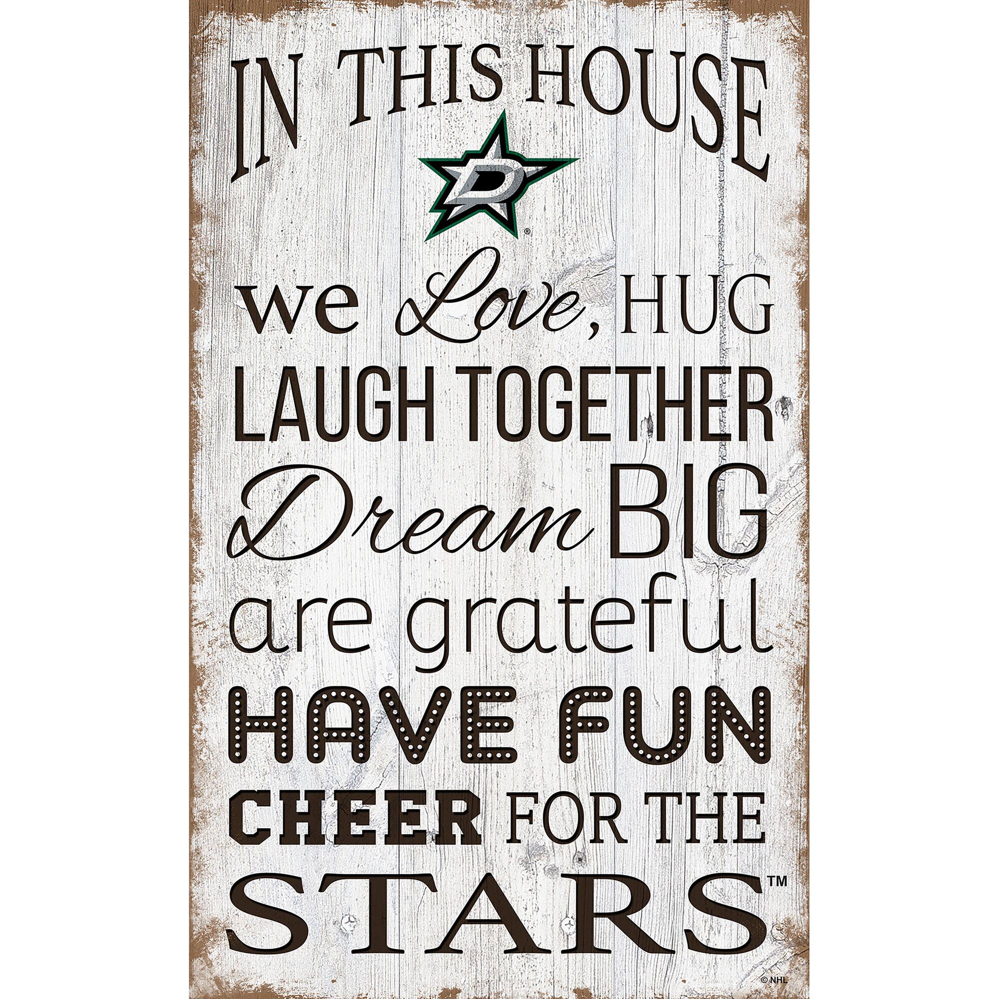 Dallas Stars 11'' x 19'' Team In This House Sign